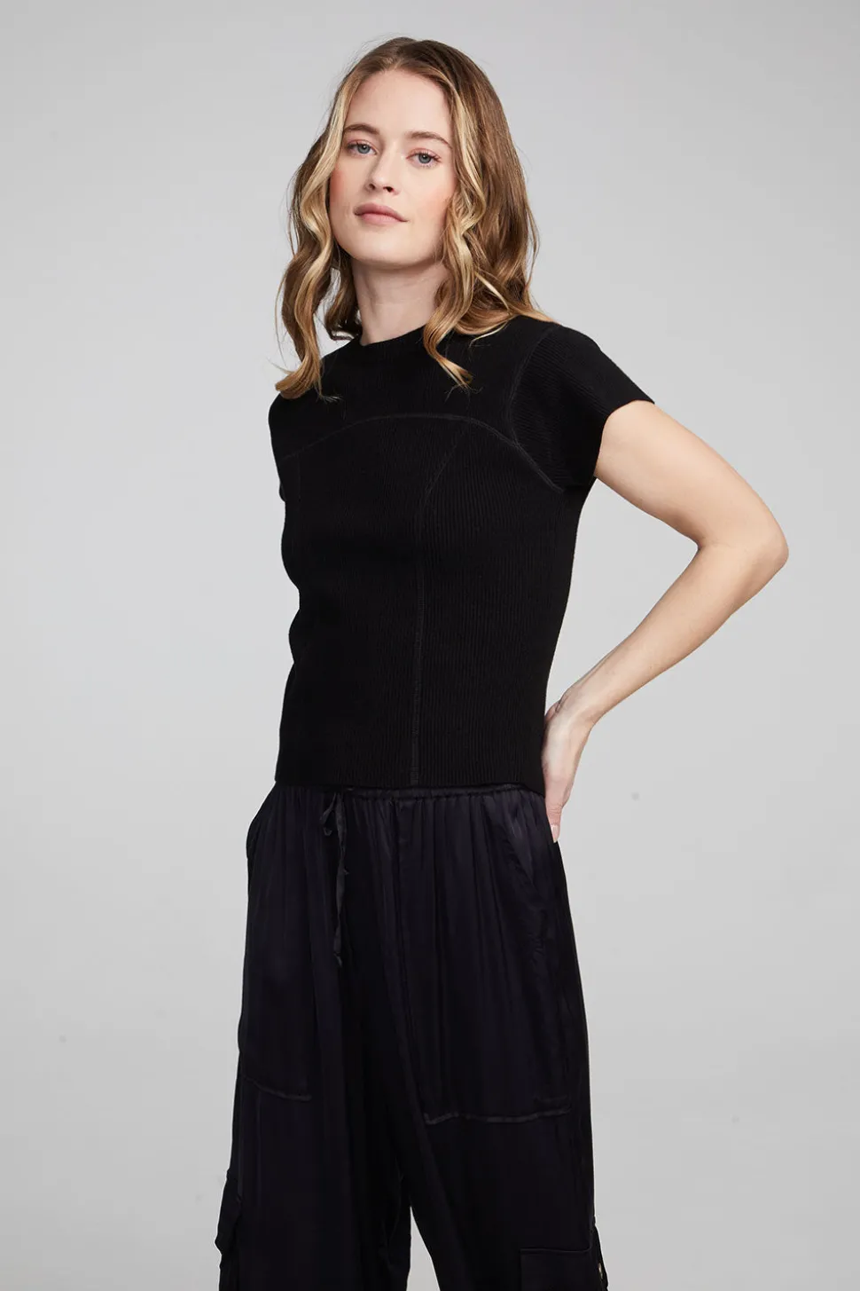 Chaser Brand Nahal Shadow Black Tee Discount