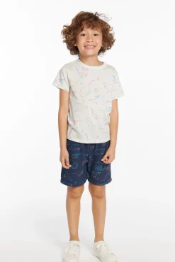 Chaser Brand Neon Dinos Boys Shorts Sale