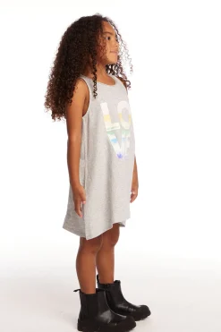 Chaser Brand Ombre Love Girls Cotton Jersey Tank Dress Hot
