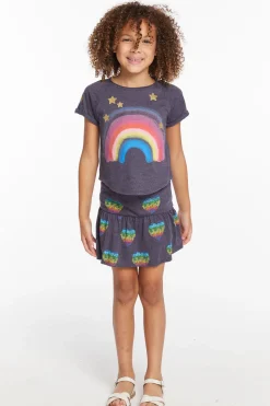 Chaser Brand Painted Rainbow Girls Tee Flash Sale
