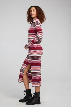 Chaser Brand Palm Roxy Stripe Midi Dress Cheap