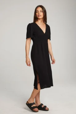 Chaser Brand Palmer Licorice Midi Dress Best
