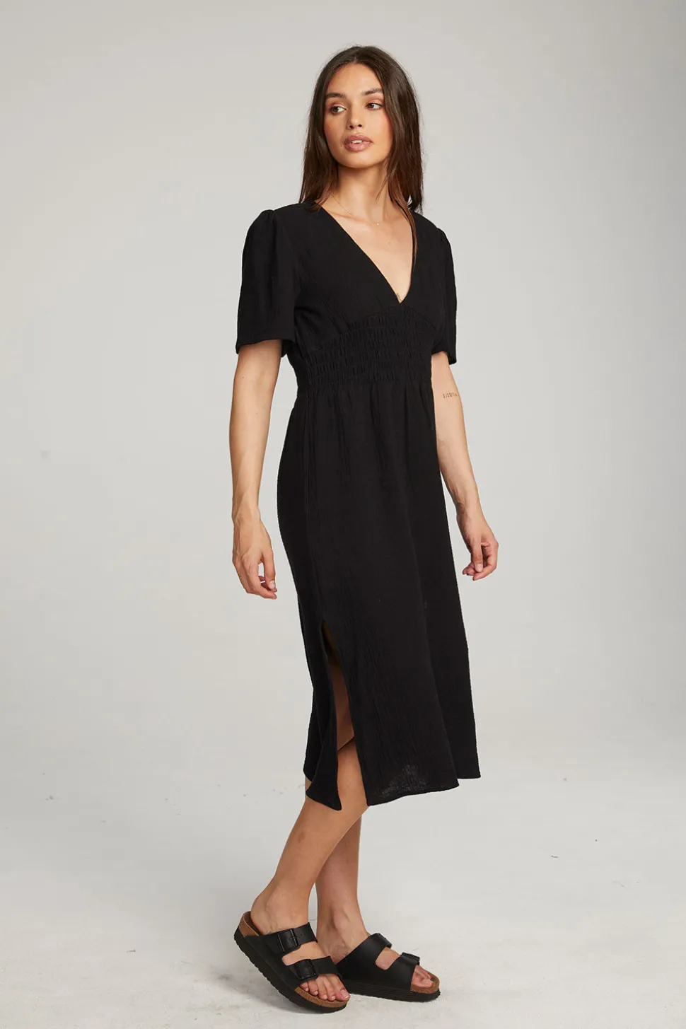 Chaser Brand Palmer Licorice Midi Dress Best