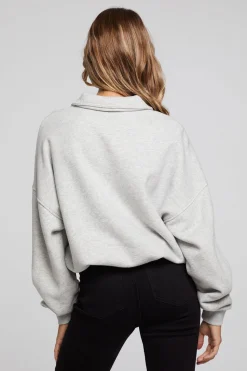 Chaser Brand Paris L'Amour Heather Grey Long Sleeve Best Sale