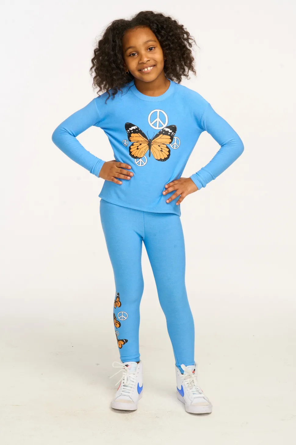 Chaser Brand Peace Butterfly Long Sleeve Cozy Knit Pullover Shop