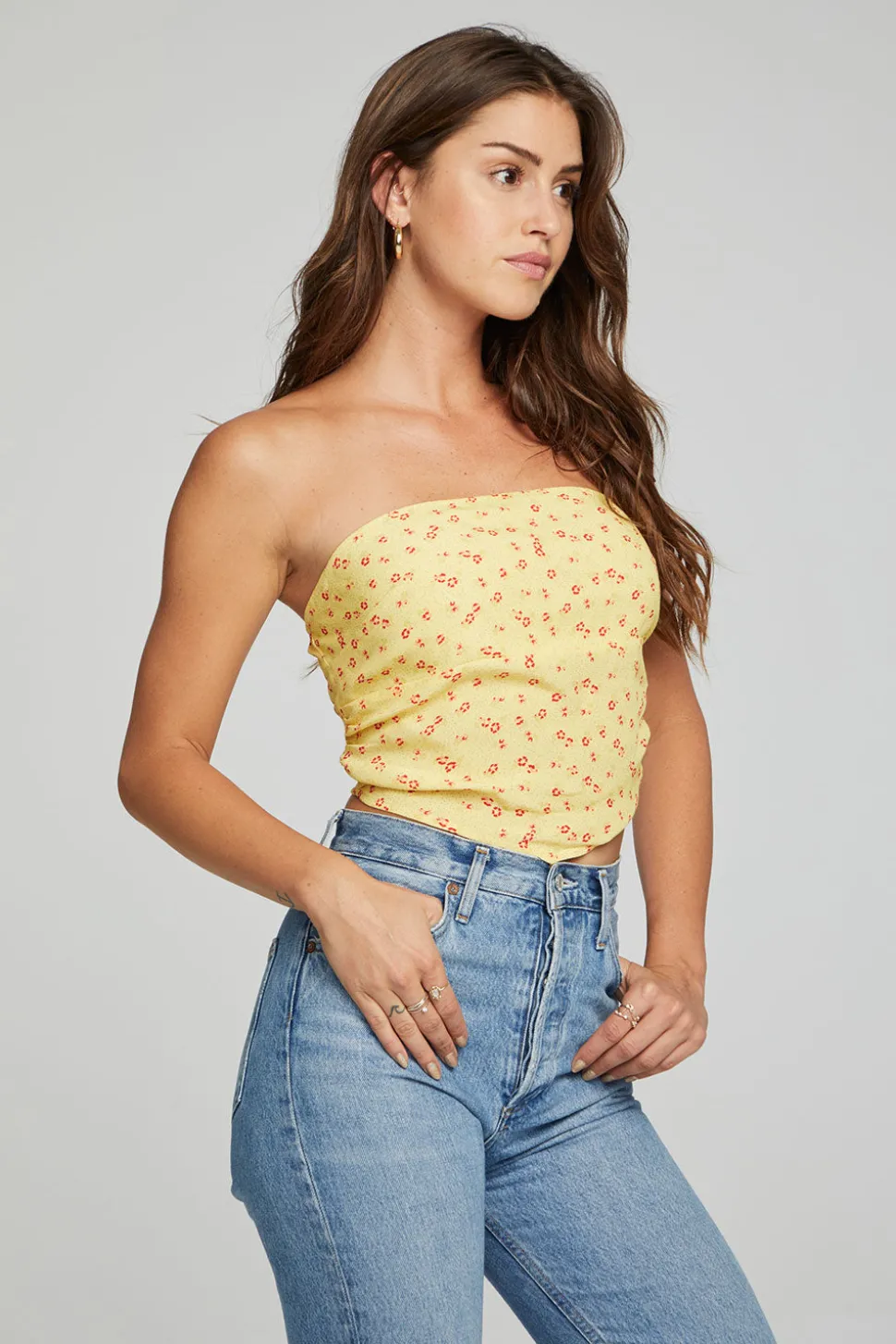 Chaser Brand Pier Crop Top - Anise Flower Online