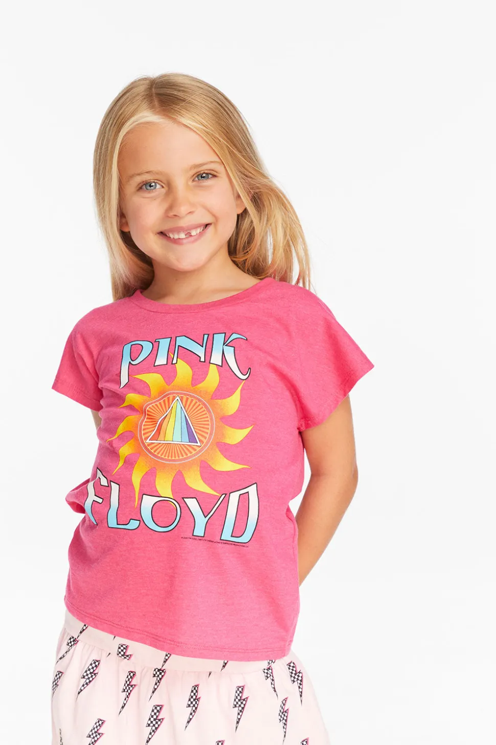 Chaser Brand Pink Floyd Prism Sun Girls Tee Online