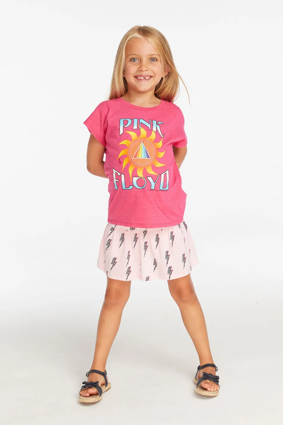 Chaser Brand Pink Floyd Prism Sun Girls Tee Online