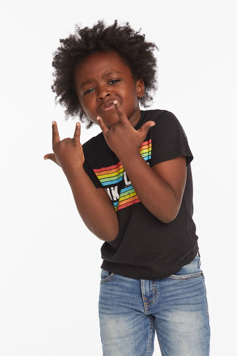 Chaser Brand Pink Floyd Rainbow Stripe Boys Tee Fashion