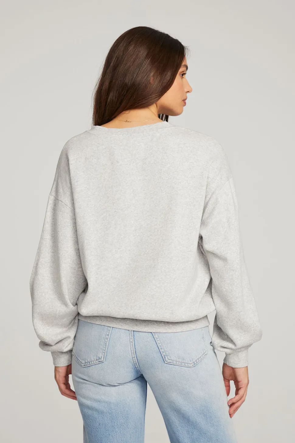 Chaser Brand Poppy Heather Grey Pullover Best
