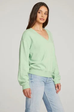 Chaser Brand Poppy Quiet Green Pullover Discount