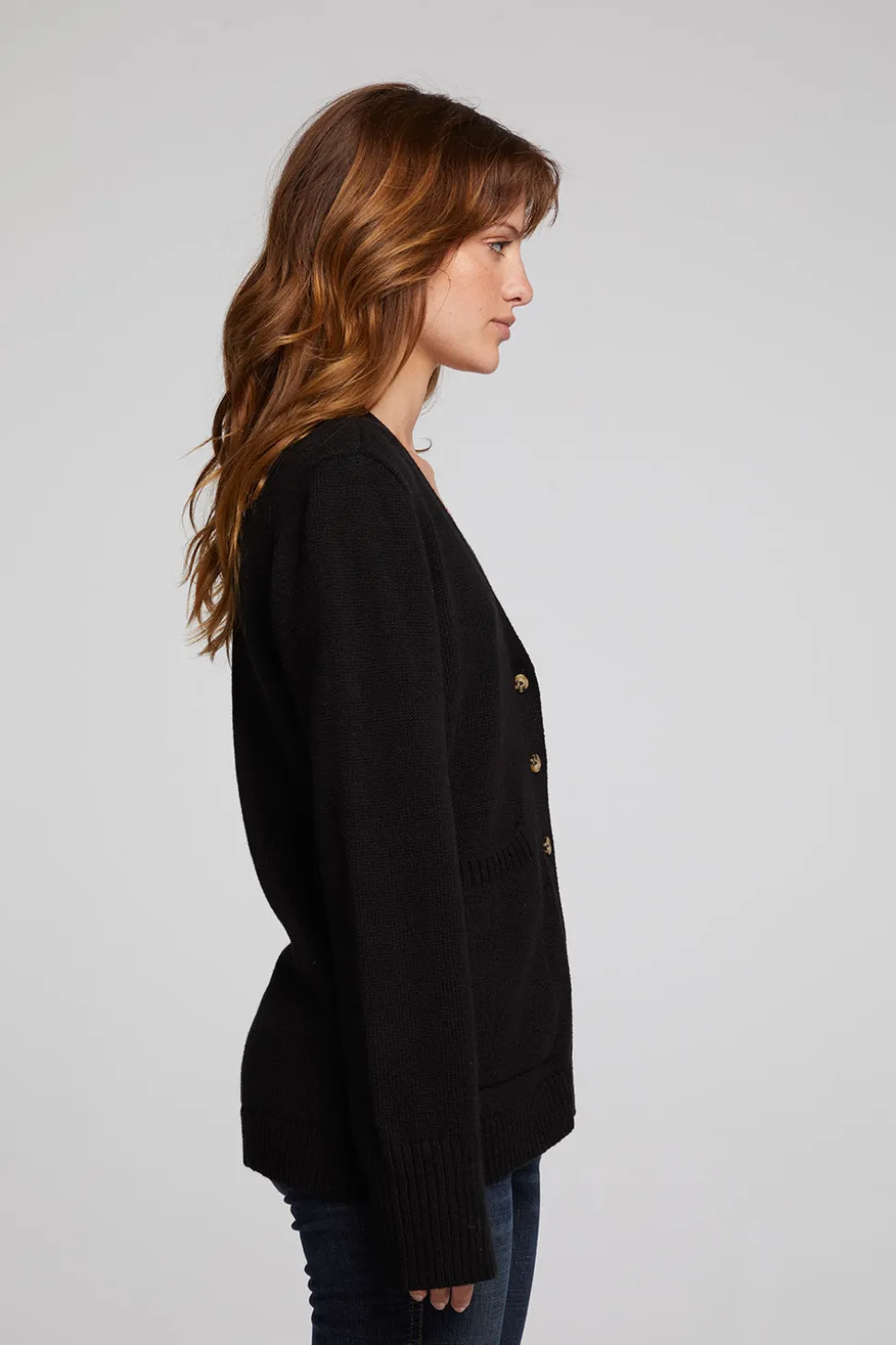 Chaser Brand Presley Licorice Cardigan Outlet