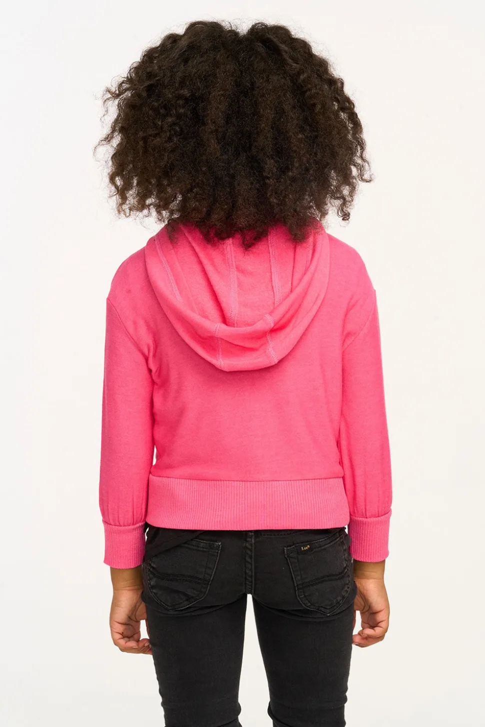 Chaser Brand Puffy Flamingo Pink Cozy Knit Zip Up Hoodie Hot