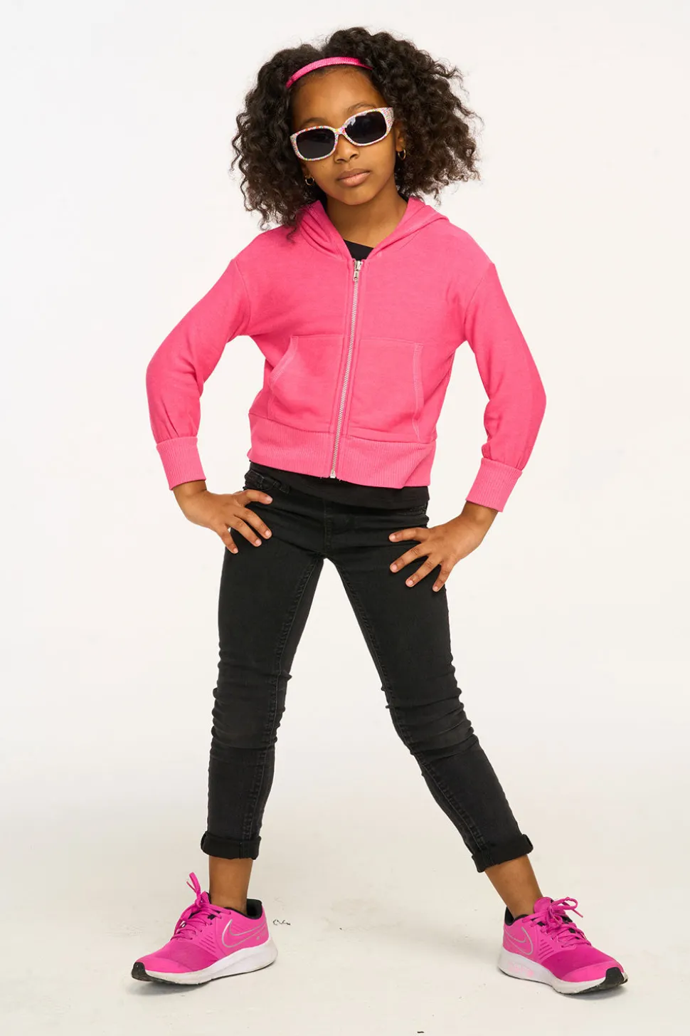 Chaser Brand Puffy Flamingo Pink Cozy Knit Zip Up Hoodie Hot