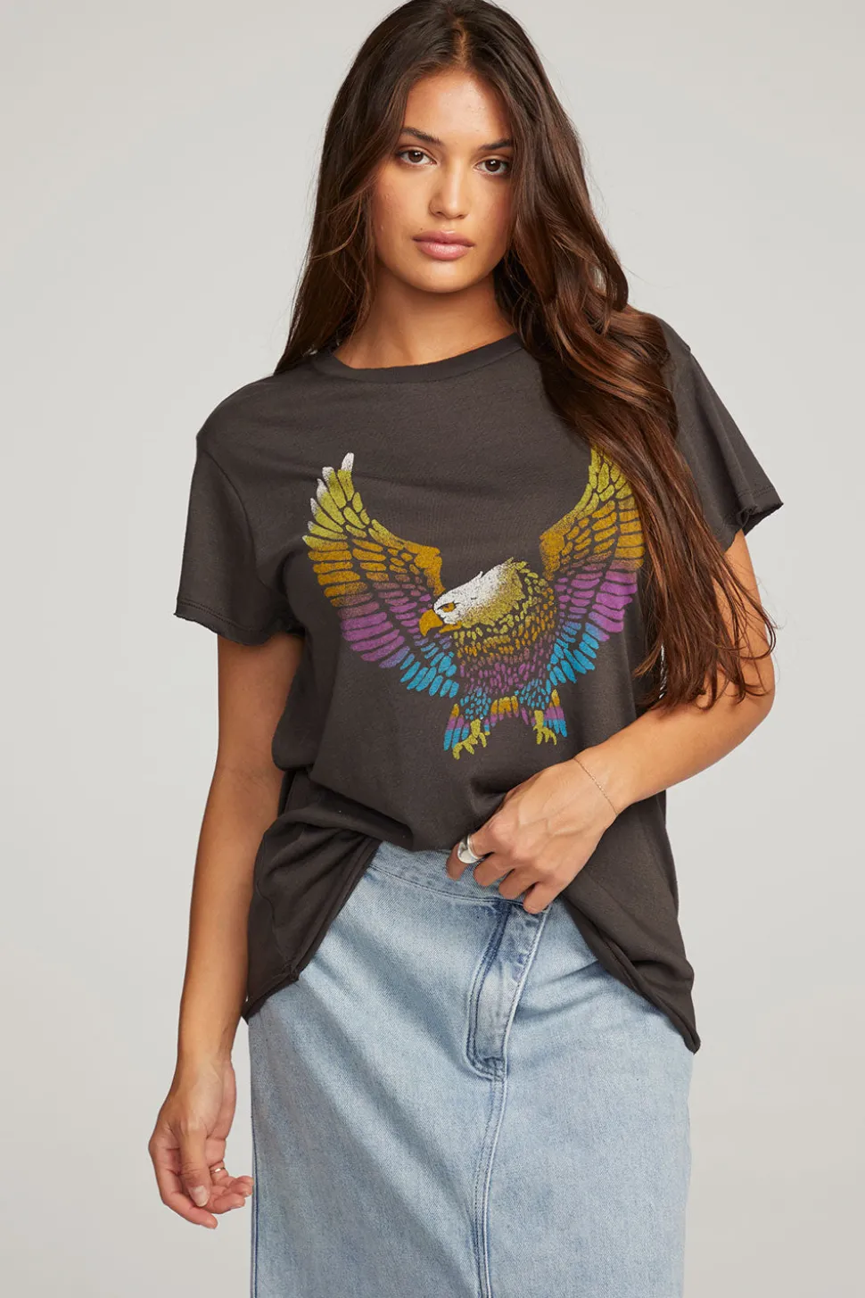 Chaser Brand Rainbow Eagle Tee Hot