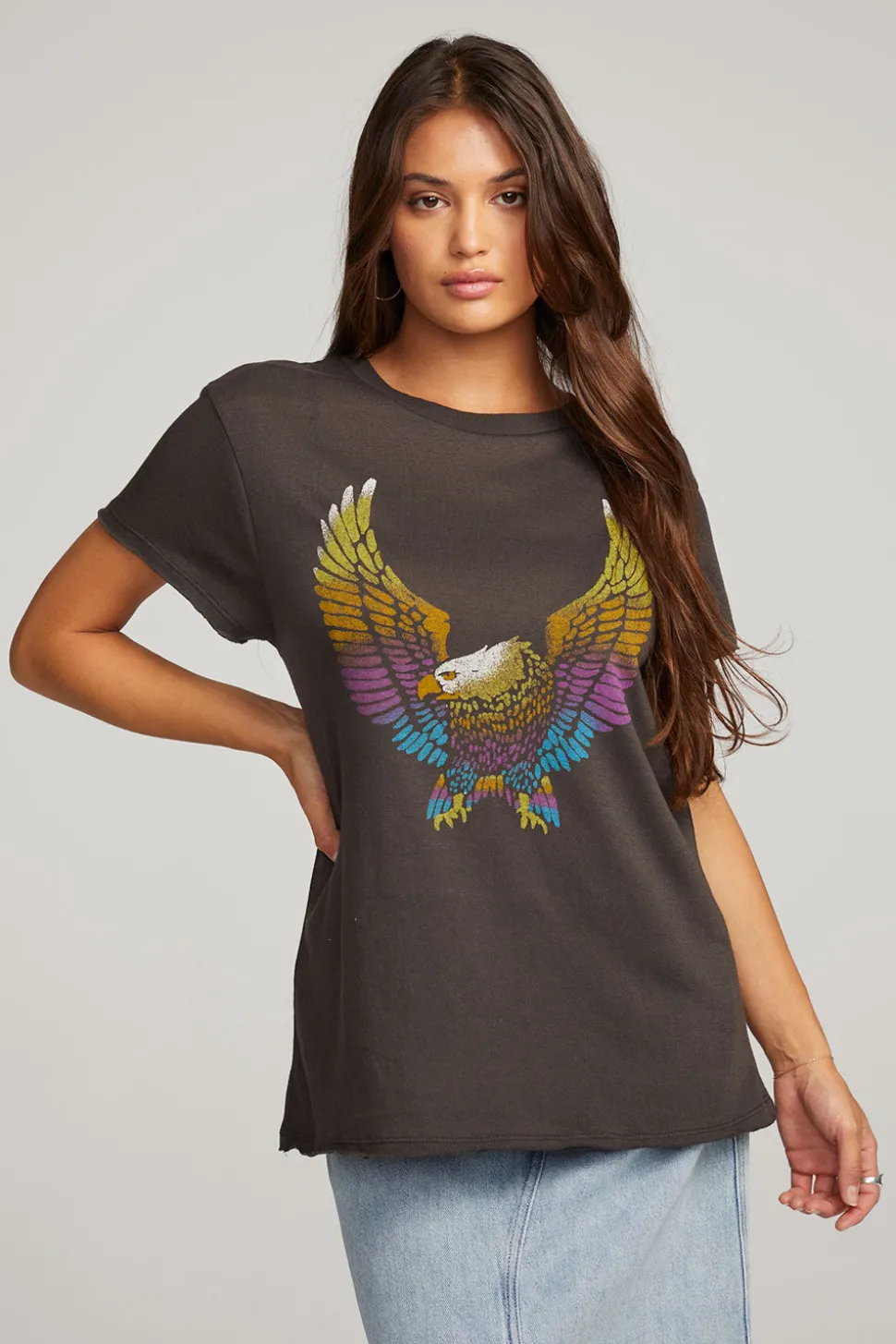 Chaser Brand Rainbow Eagle Tee Hot