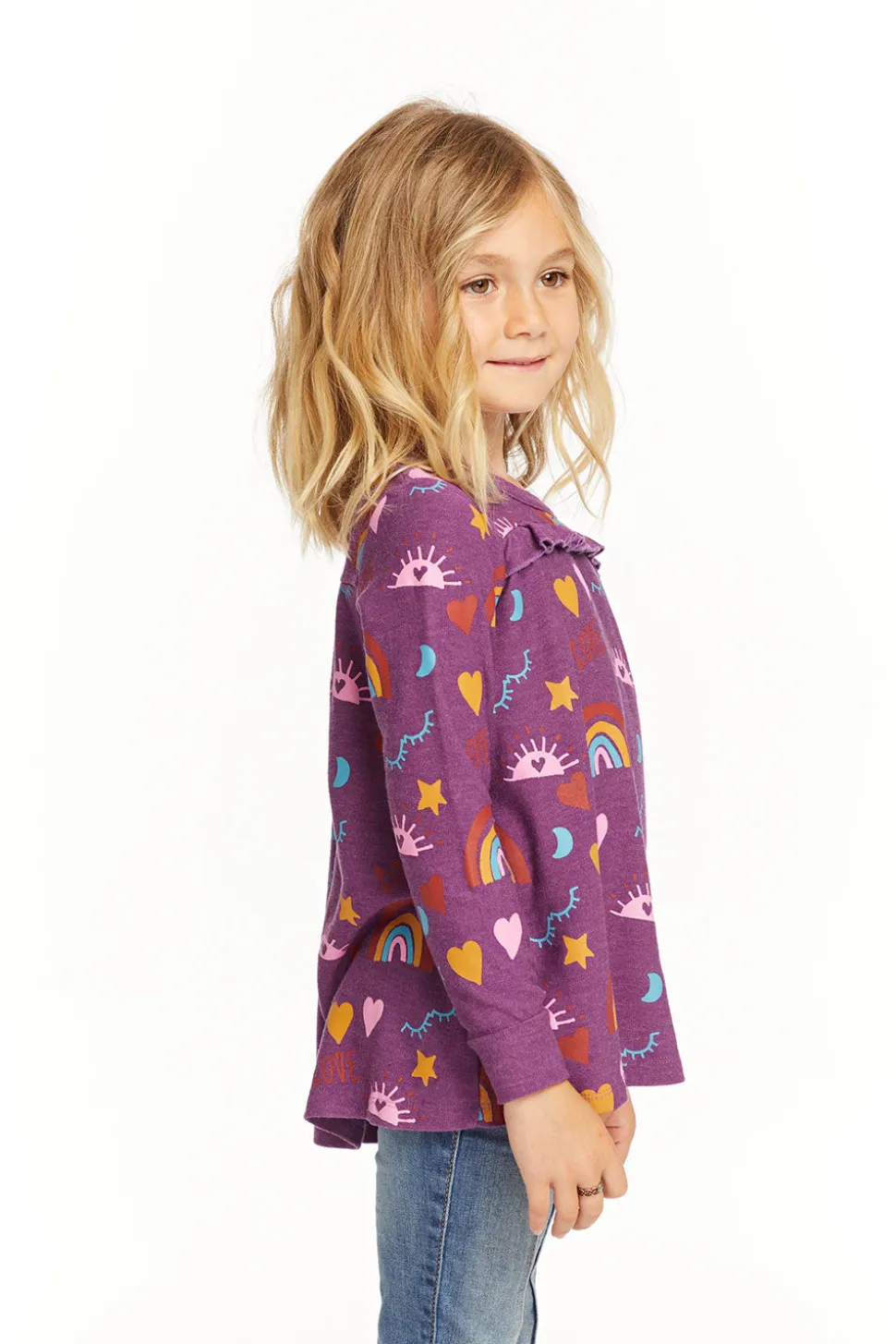 Chaser Brand Rainbow Love Long Sleeve Flash Sale