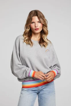 Chaser Brand Rainbow Pullover Flash Sale