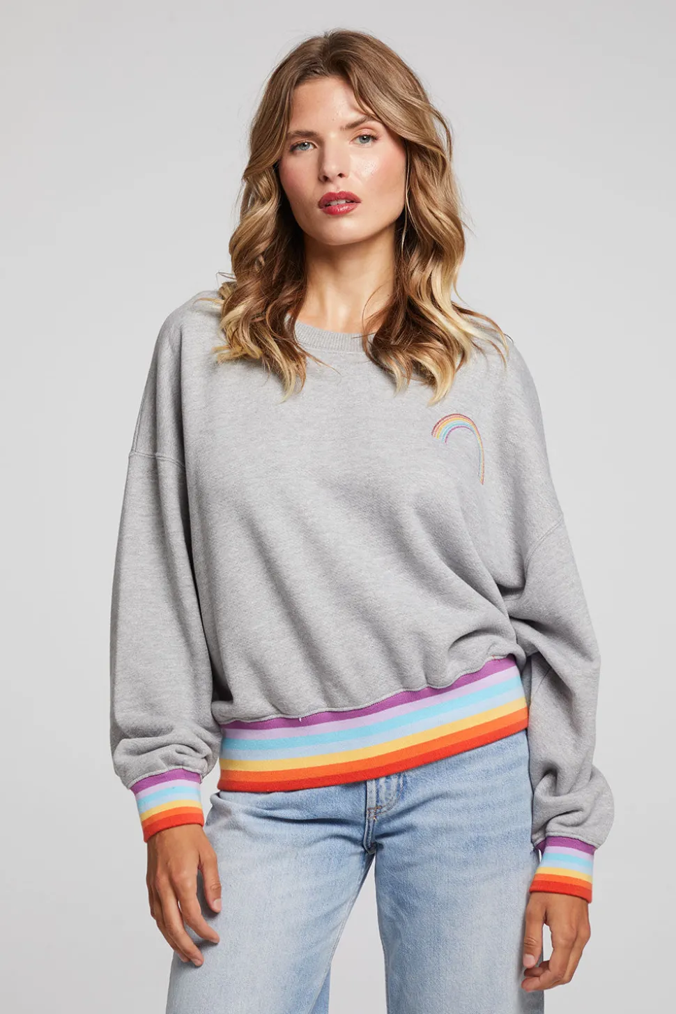 Chaser Brand Rainbow Pullover Flash Sale