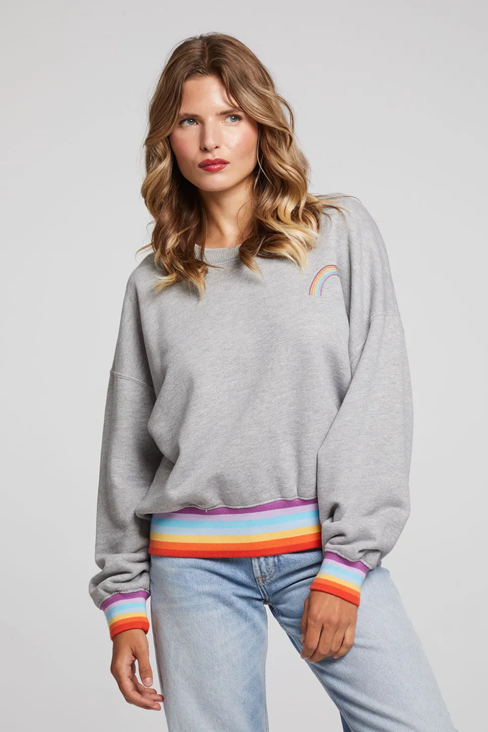 Chaser Brand Rainbow Pullover Flash Sale