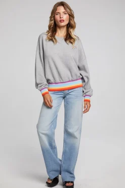 Chaser Brand Rainbow Pullover Flash Sale