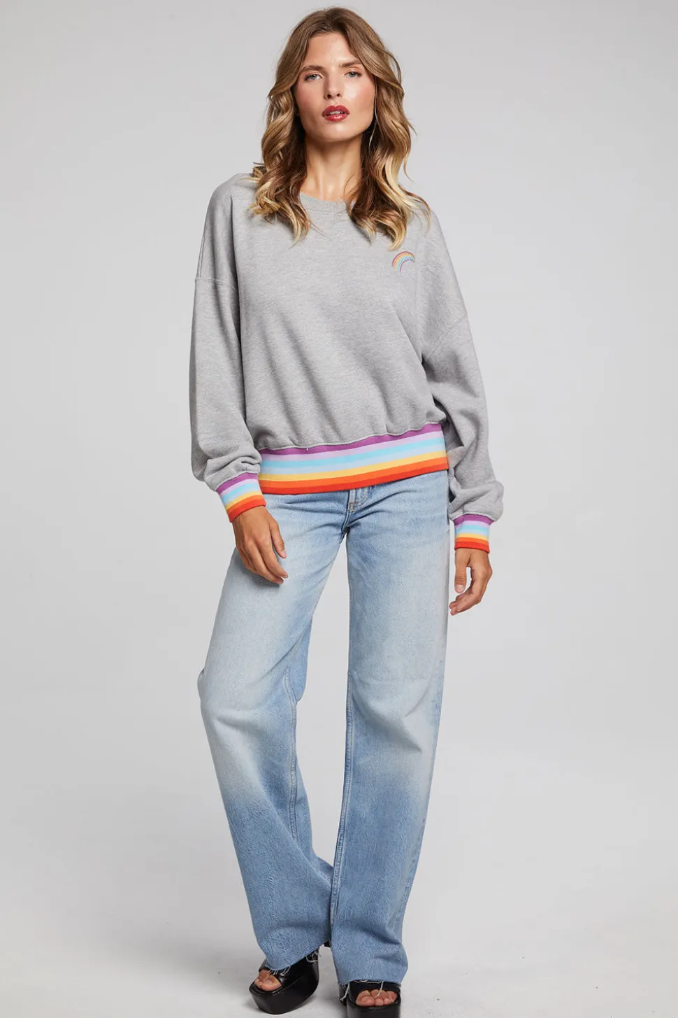 Chaser Brand Rainbow Pullover Flash Sale