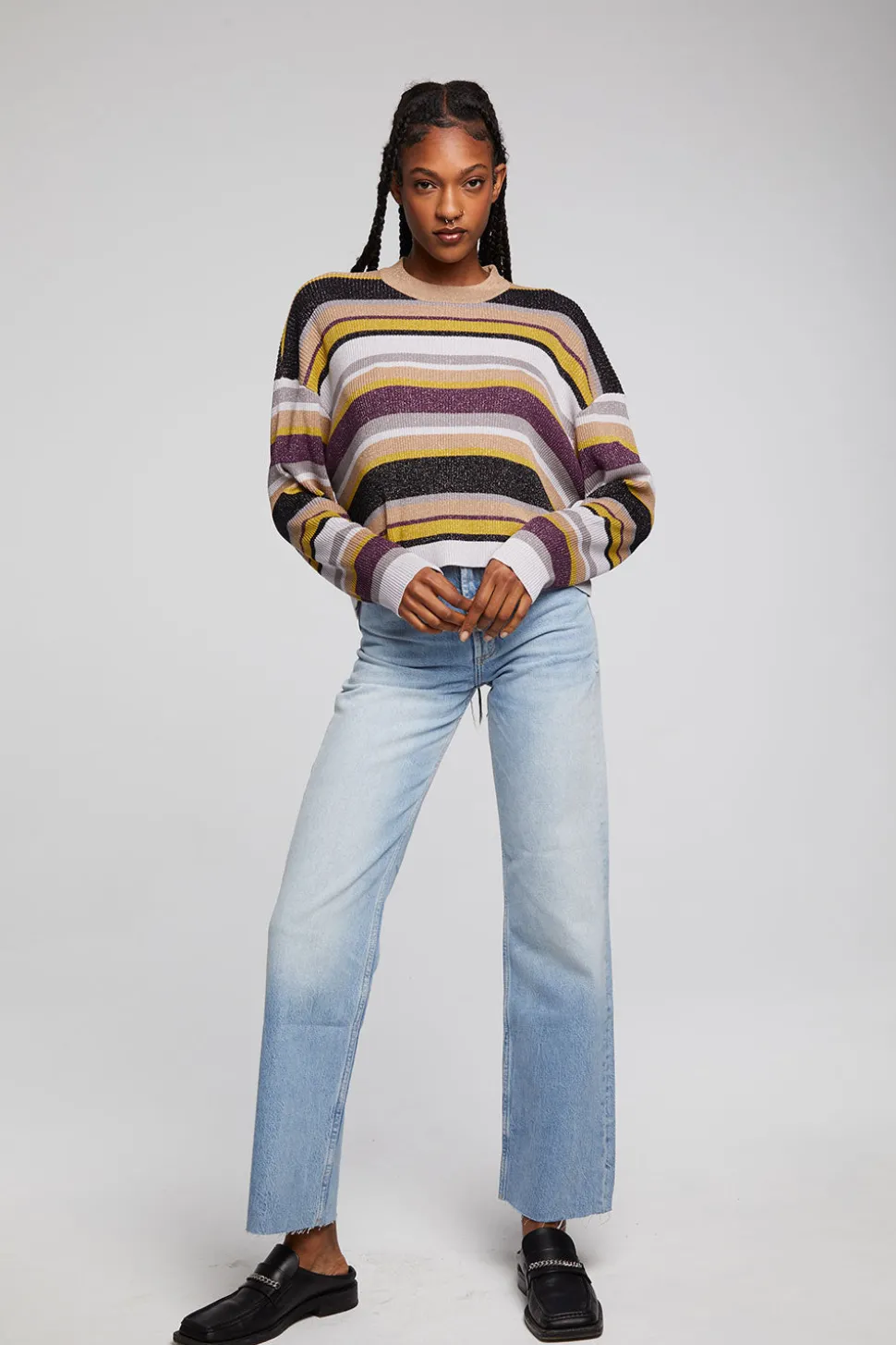 Chaser Brand Ramonee Haight Street Stripe Pullover Outlet