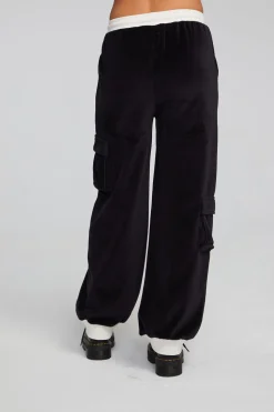 Chaser Brand Raquel Shadow Black Joggers New