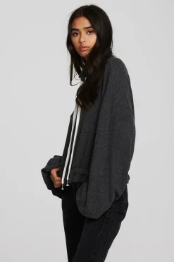 Chaser Brand Recycled Bliss Knit Cropped Pullover With Elastic Waist & Sleeve Outlet