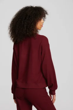 Chaser Brand Recycled Bliss Knit Long Sleeve Henley With Rib Sale