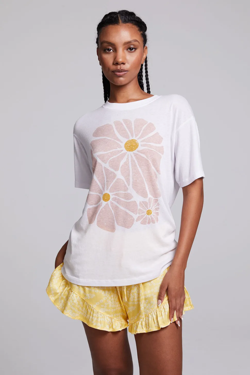 Chaser Brand Retro Flowers Tee Outlet