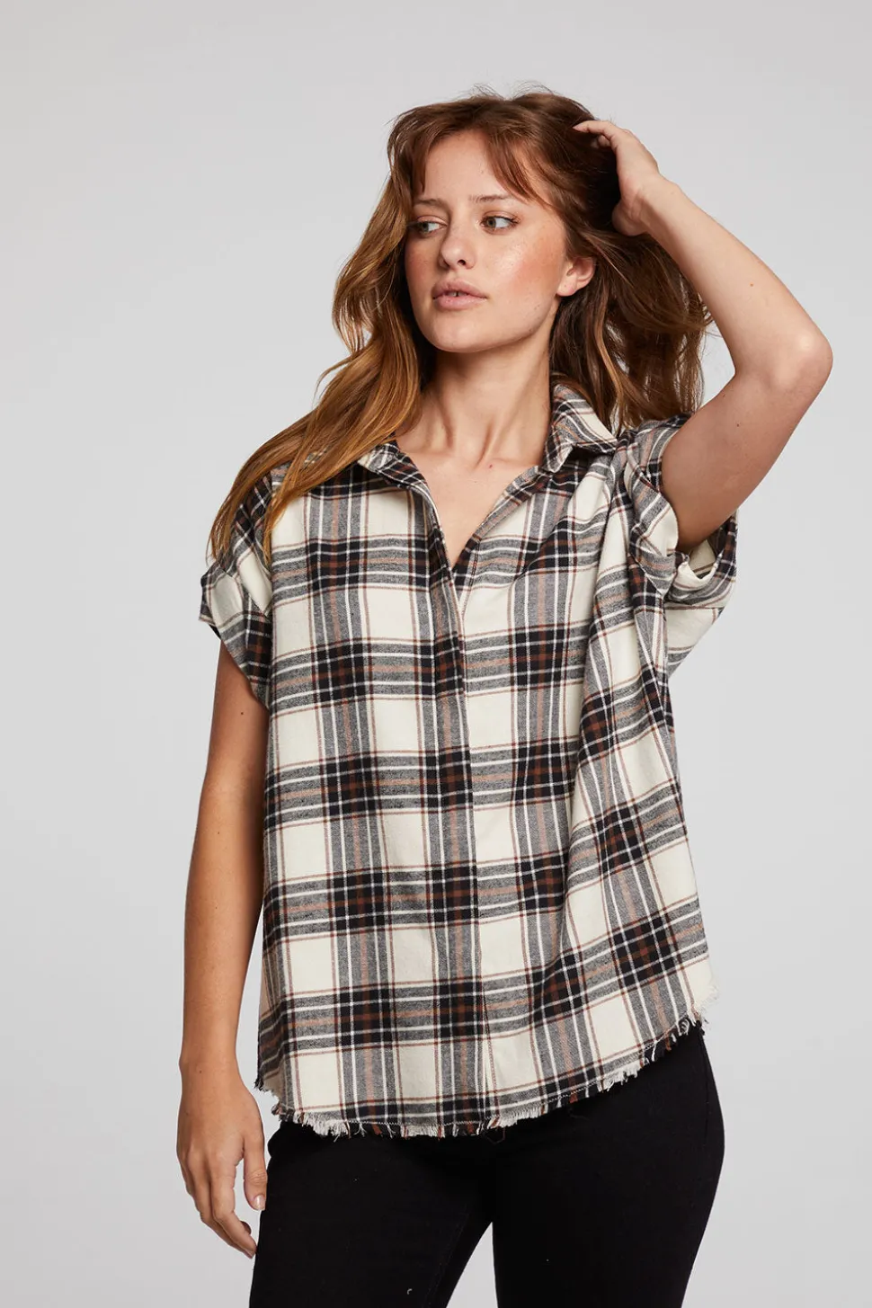 Chaser Brand Rhythm Americana Plaid Button Down Best