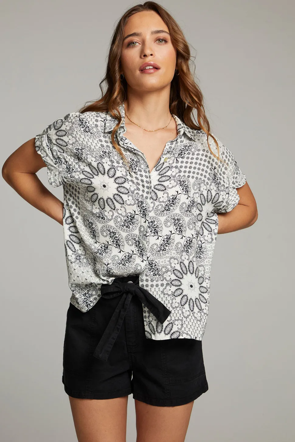 Chaser Brand Rhythmm Paisley Bandana Button Down Clearance