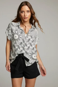 Chaser Brand Rhythmm Paisley Bandana Button Down Clearance