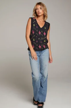 Chaser Brand Rolled Night Palm Armhole V-neck Muscle Tank Outlet