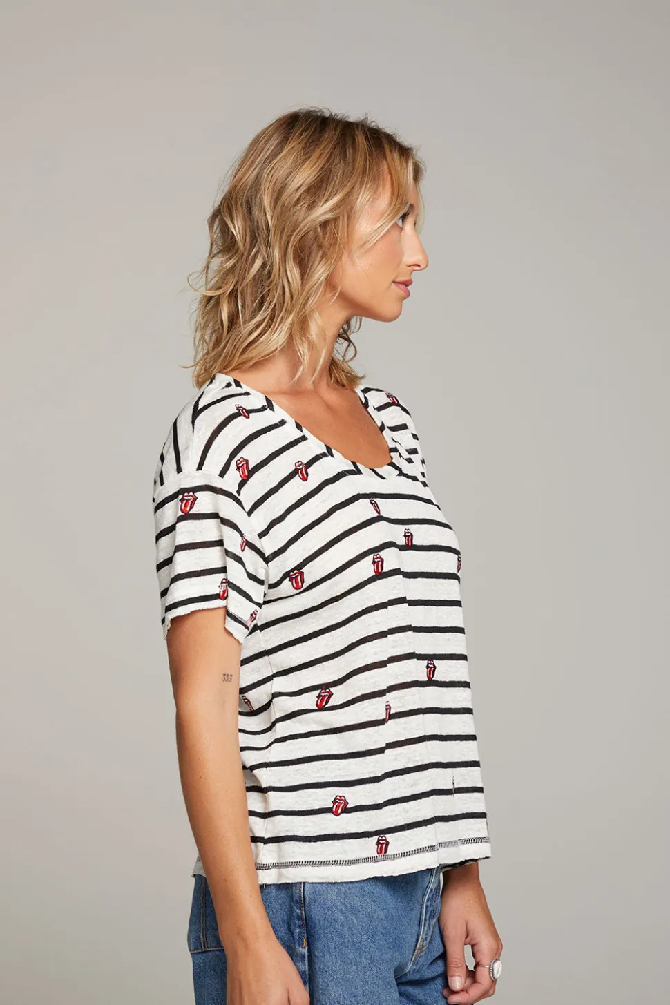 Chaser Brand Rolling Stones All Over Logo Tee Store