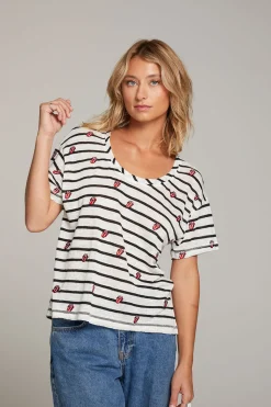 Chaser Brand Rolling Stones All Over Logo Tee Store