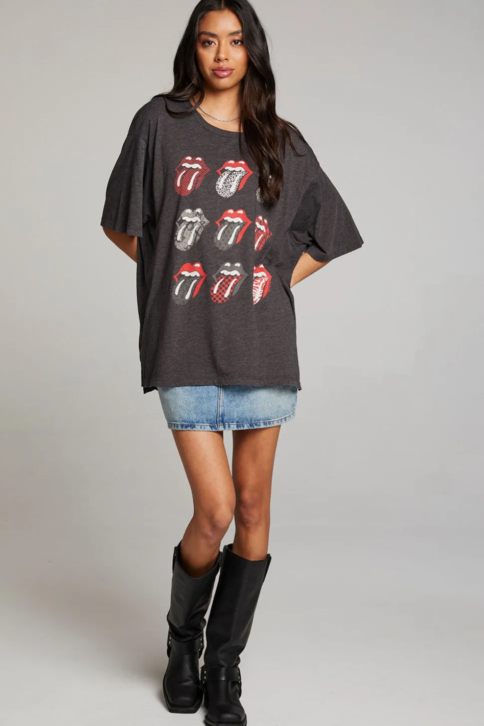 Chaser Brand Rolling Stones Multi Logo One Size Tee Store