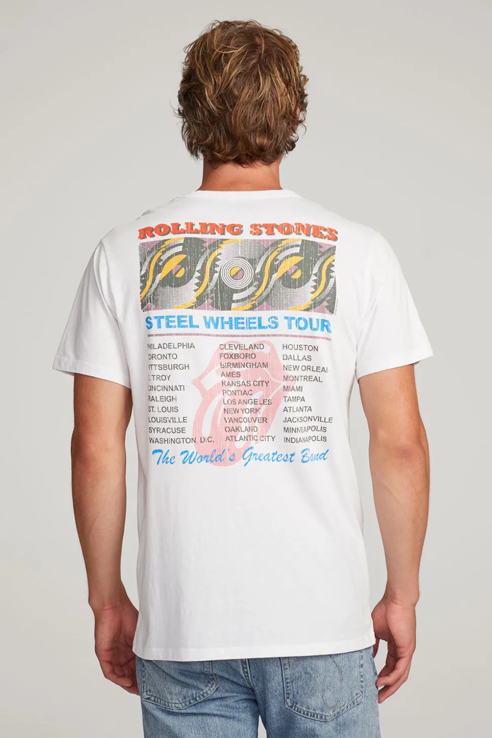 Chaser Brand Rolling Stones Steel Wheels Tour Mens Tee Best