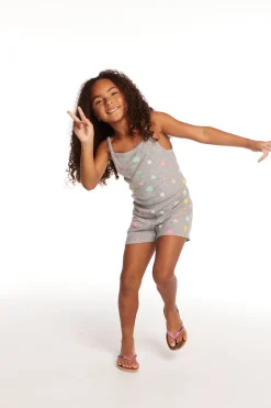 Chaser Brand Rosa Embroidered Flower Girls Romper Flash Sale