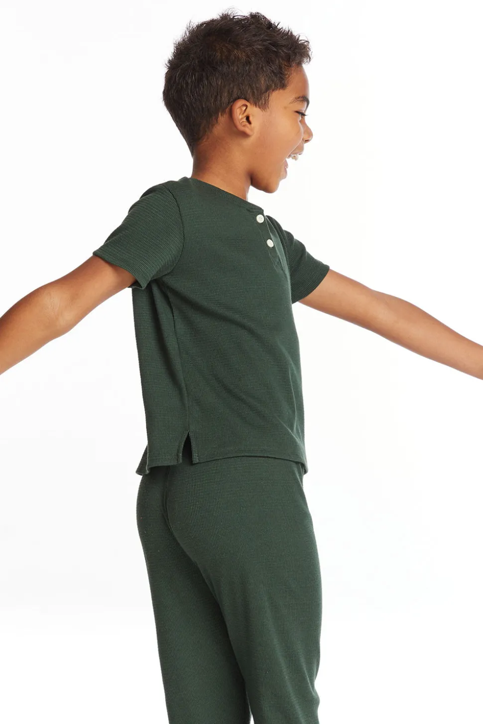 Chaser Brand Safari Green Boys Henley Cheap