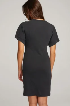 Chaser Brand Saloon Licorice Mini Dress Hot