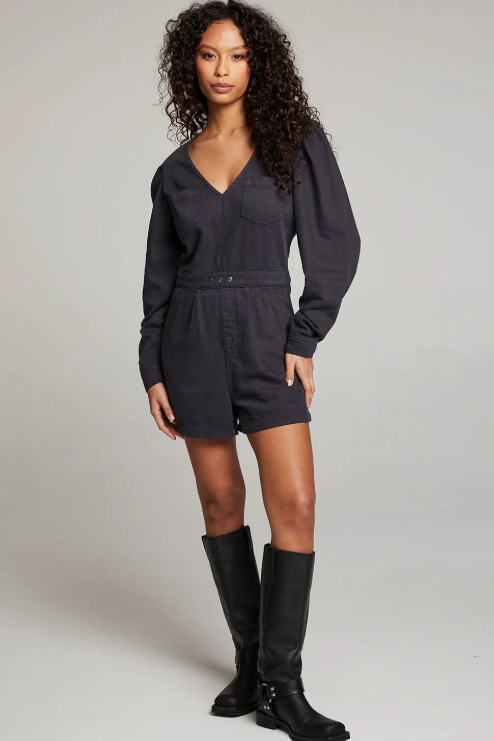 Chaser Brand Sami Licorice Romper Hot