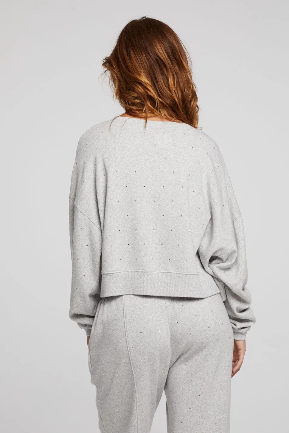 Chaser Brand Scarlet Heather Grey Pullover Cheap