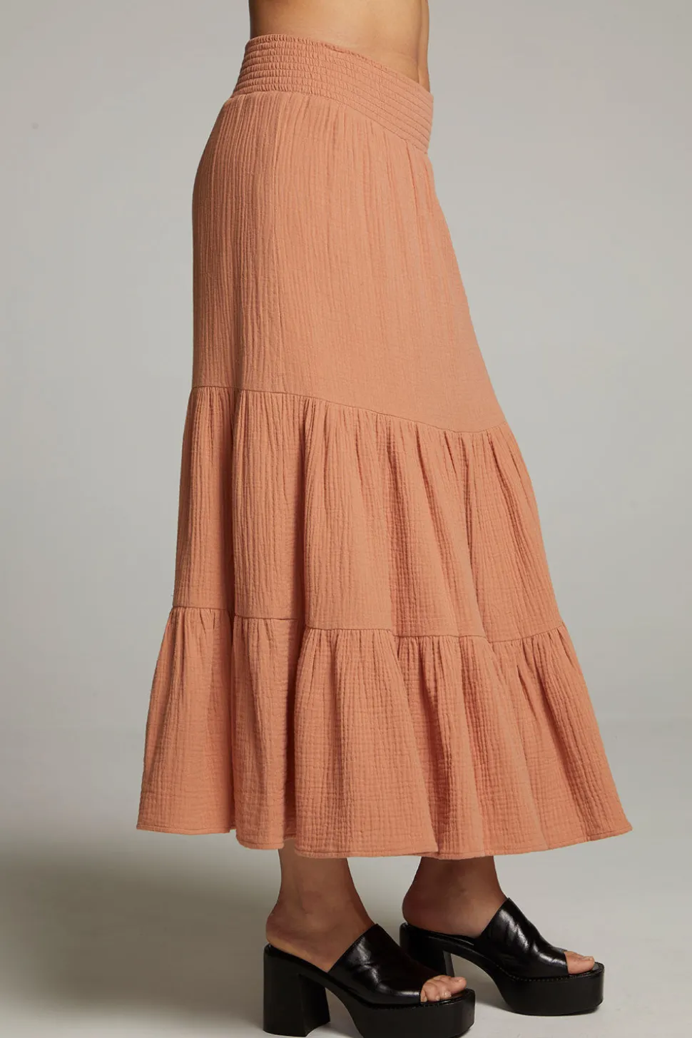 Chaser Brand Seal Bronze Maxi Skirt Flash Sale