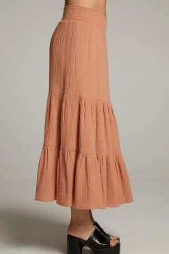 Chaser Brand Seal Bronze Maxi Skirt Flash Sale