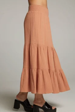 Chaser Brand Seal Bronze Maxi Skirt Flash Sale