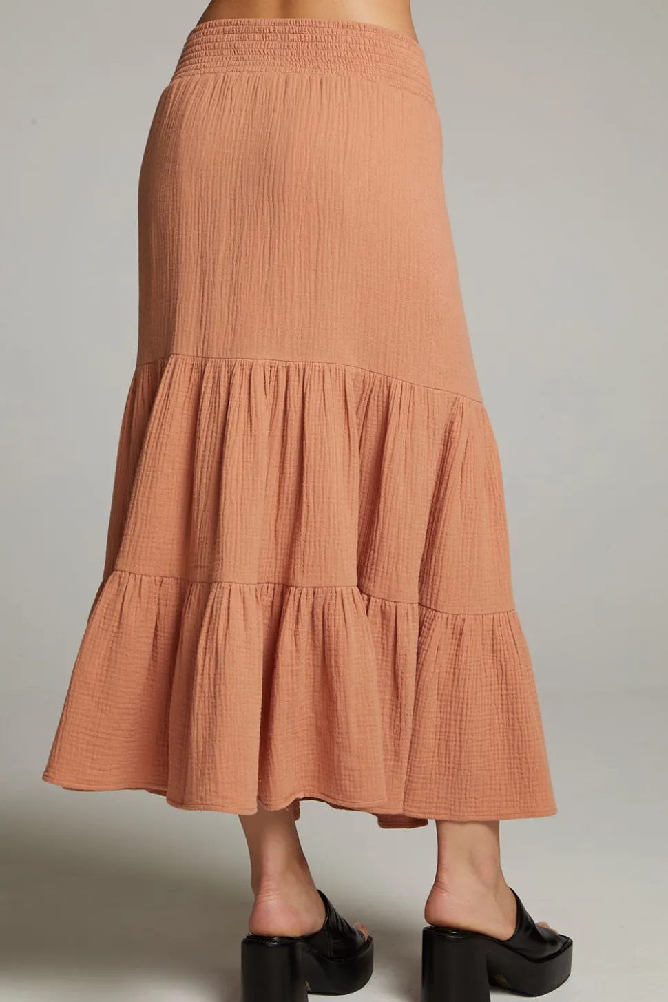 Chaser Brand Seal Bronze Maxi Skirt Flash Sale