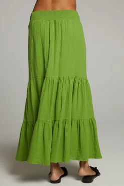 Chaser Brand Seal Piquant Green Maxi Skirt Clearance
