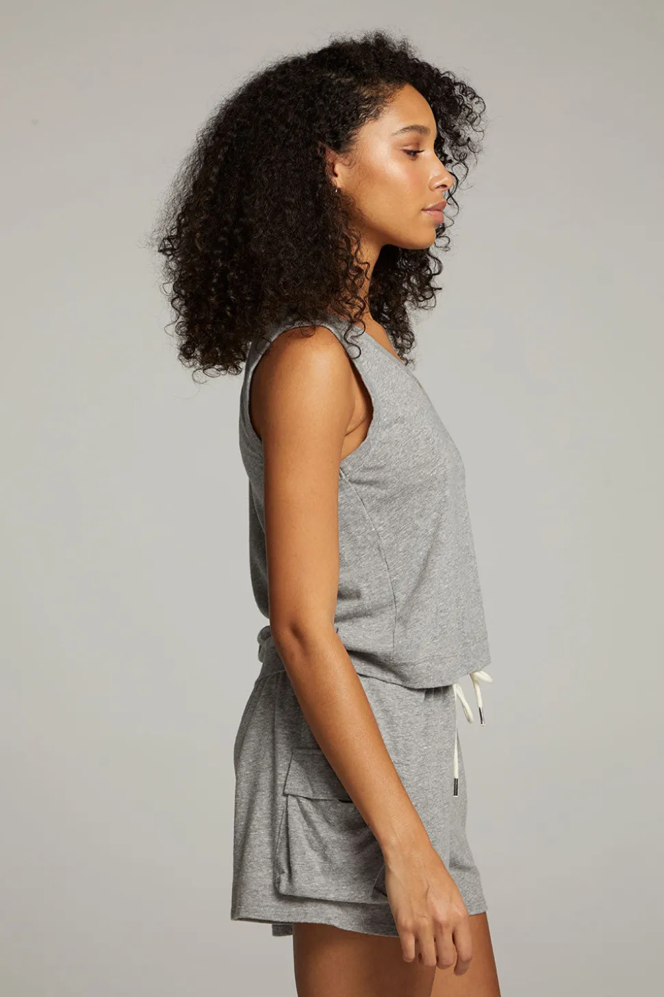 Chaser Brand Sean Streaky Grey Tank Discount